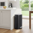Steel Trash Bin – Stainless Steel – Black – 50L with Soft Close and Removable Inner Bucket