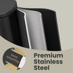 Steel Trash Bin – Stainless Steel – Black – 50L with Soft Close and Removable Inner Bucket
