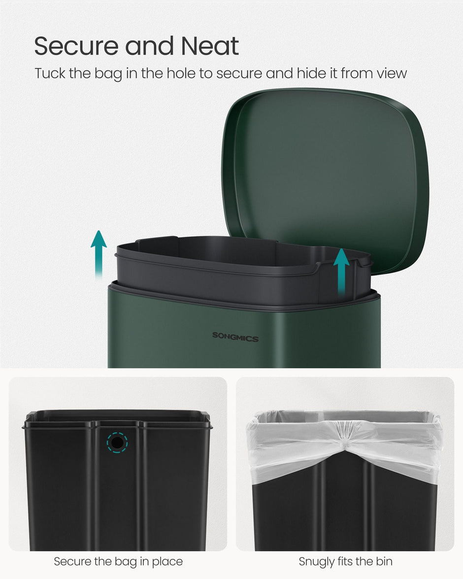 Pedal Bin – Steel – Retro Green – 50L Capacity with Soft Close Function