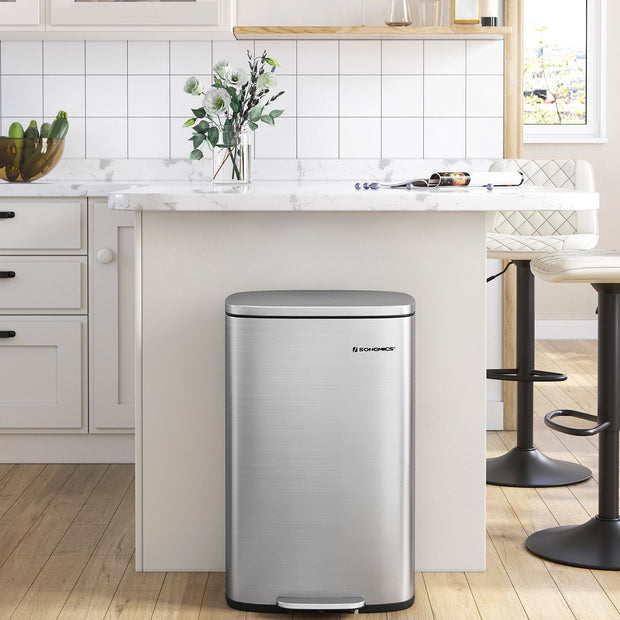 Pedal Kitchen Bin – Steel – 50L – Soft Close, Step-On Feature