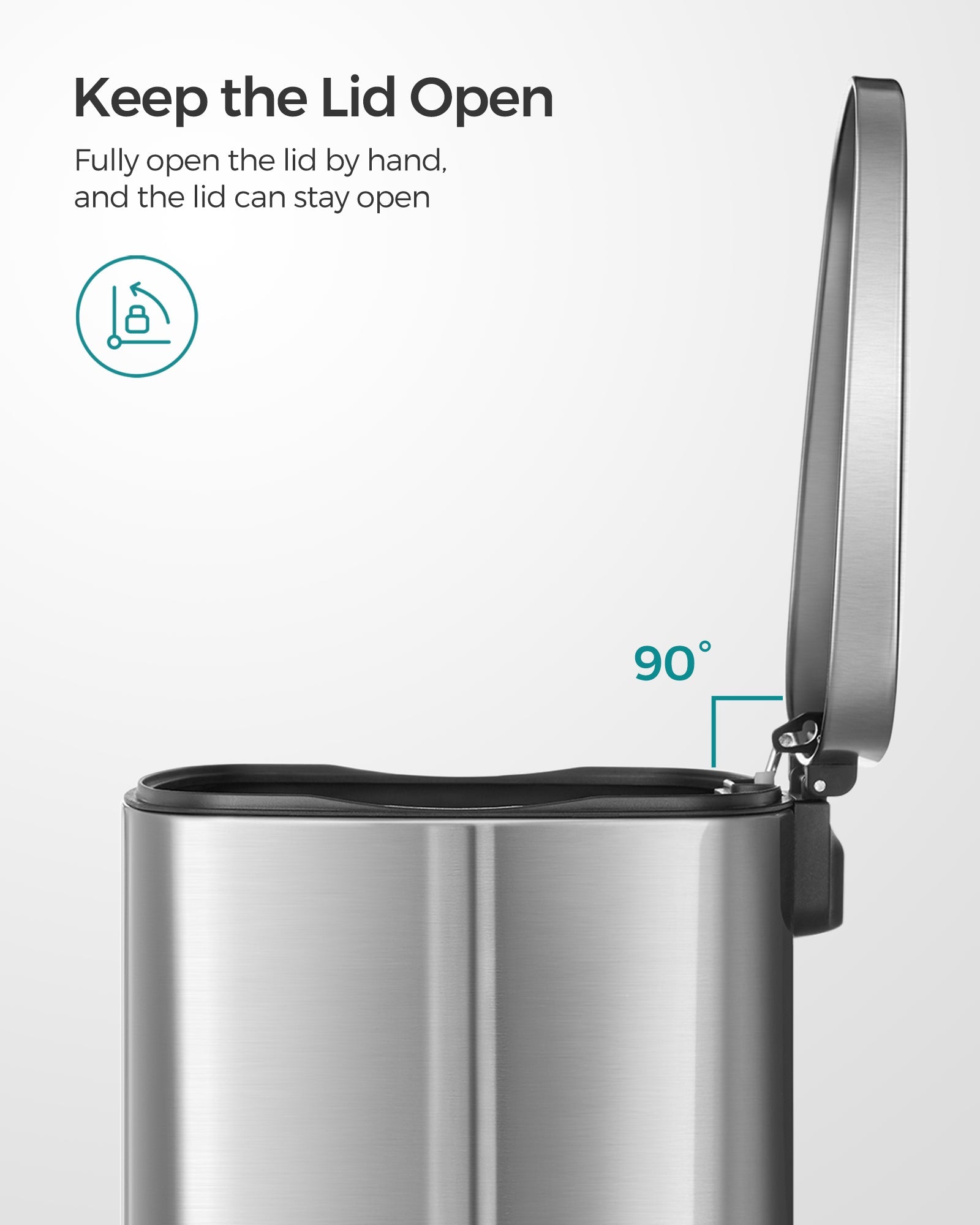 Pedal Kitchen Bin – Steel – 50L – Soft Close, Step-On Feature