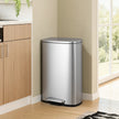 Steel Trash Bin – Stainless Steel – Black – 50L with Soft Close and Removable Inner Bucket
