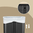 Steel Trash Bin – Stainless Steel – Black – 50L with Soft Close and Removable Inner Bucket