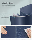 Kitchen Pedal Bin – Steel – Charcoal Blue – Soft Close with Inner Bucket – 50L