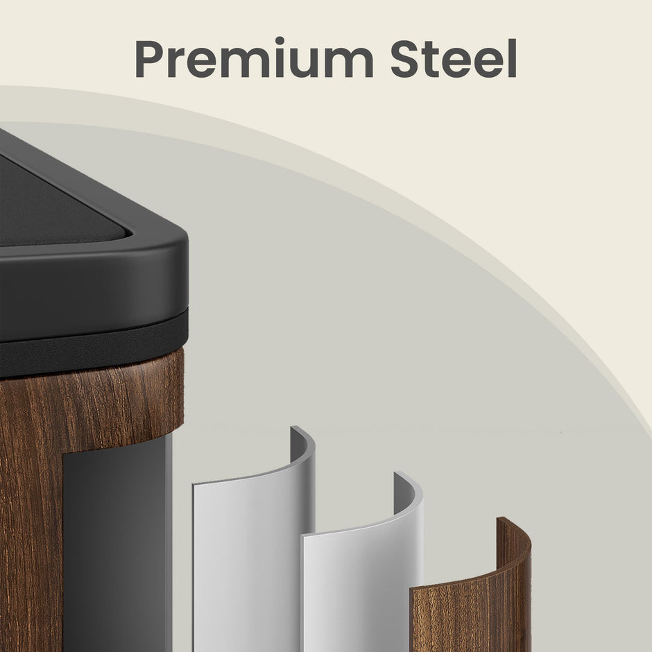 Kitchen Pedal Bin – Plastic – Silver – 2-Compartment with Soft Close Lids
