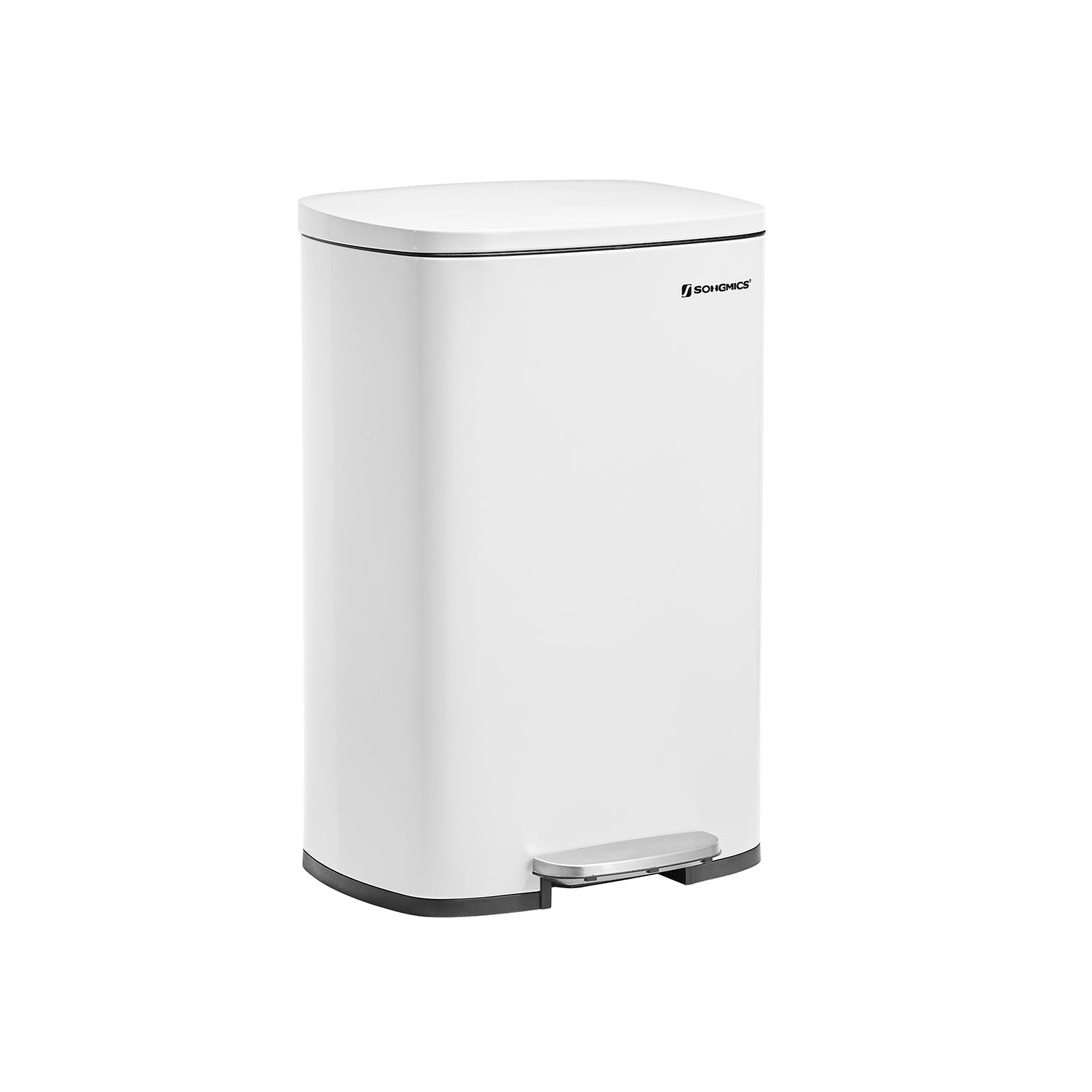 Pedal Kitchen Bin – Steel – Cloud White – 50L Capacity with Soft Close Inner Bucket