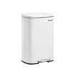 Pedal Kitchen Bin – Steel – Cloud White – 50L Capacity with Soft Close Inner Bucket