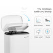 Pedal Kitchen Bin – Steel – Cloud White – 50L Capacity with Soft Close Inner Bucket
