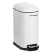 Slim Pedal Bin – Steel – Silver – 10L Capacity with Removable Inner Bucket and Slow Close Feature