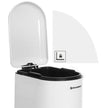 Slim Pedal Bin – Steel – Silver – 10L Capacity with Removable Inner Bucket and Slow Close Feature