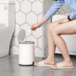 Bathroom Bin – Steel and Plastic – White – Pedal Design with ABS Lid