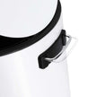 Bathroom Bin – Steel and Plastic – White – Pedal Design with ABS Lid