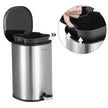 Step-Open Trash Can – Steel – Grey – 5L Capacity with Inner Bucket and Soft Closure