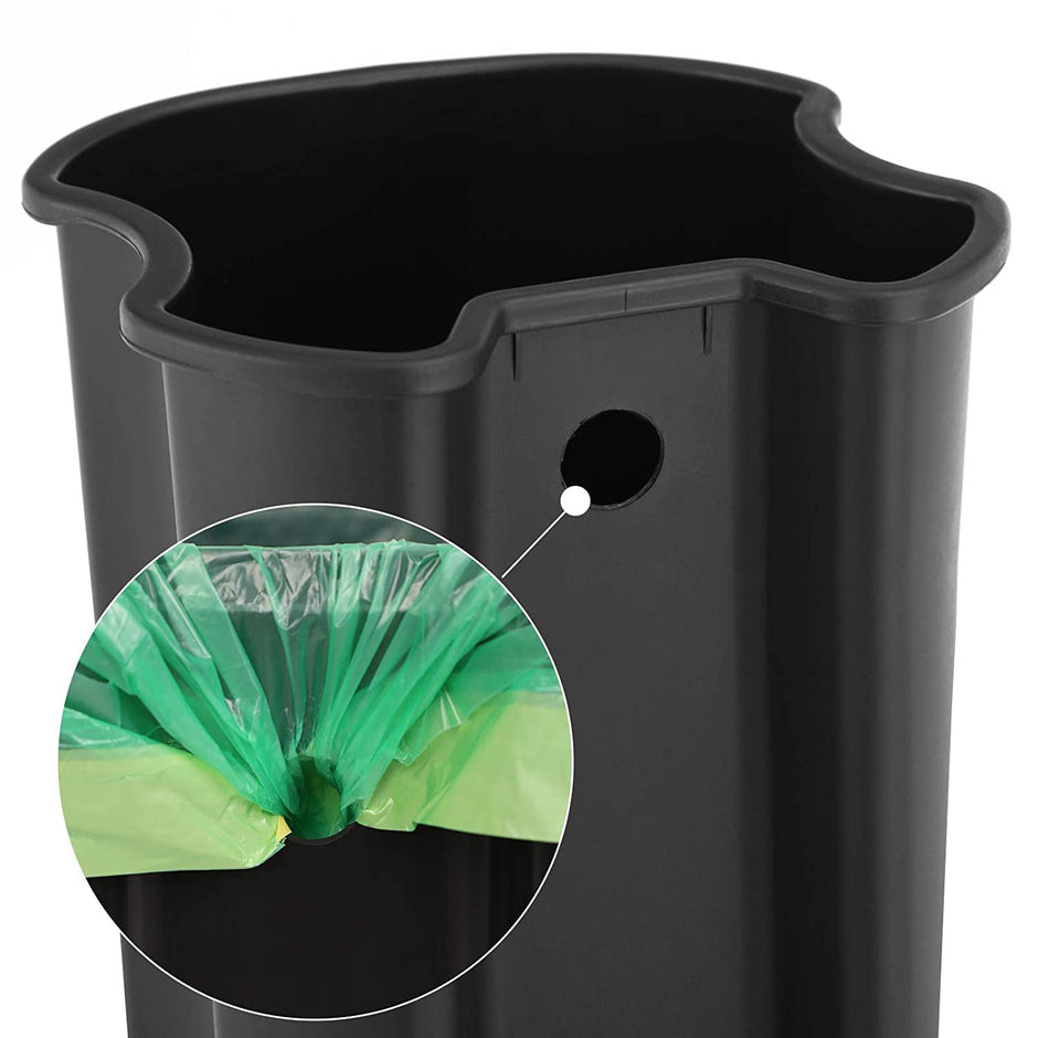 Step-Open Trash Can – Steel – Grey – 5L Capacity with Inner Bucket and Soft Closure