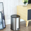Step-Open Trash Can – Steel – Grey – 5L Capacity with Inner Bucket and Soft Closure
