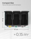 Rubbish Bin – Stainless Steel – Silver – 24 Litre with Pedal and Recycling Separation System
