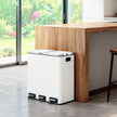 Double Kitchen Bin – Stainless Steel – Silver – Pedal Operation with Inner Classified Buckets