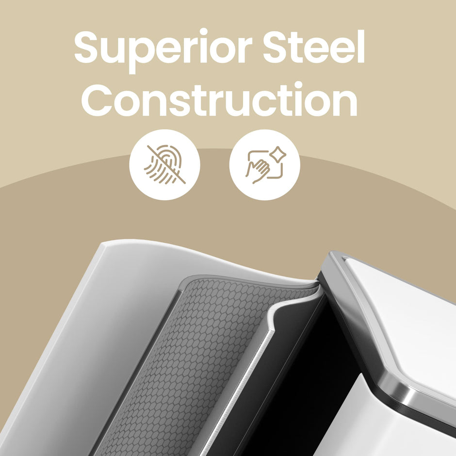 Double Kitchen Bin – Stainless Steel – Silver – Pedal Operation with Inner Classified Buckets