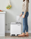 Dual Rubbish Bin – Stainless Steel – White – 30 L Capacity with Inner Classified Bins