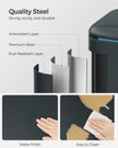 Dual Compartment Trash Can – Metal – Greenish-Grey – Soft Closure, Airtight, 2 x 20L