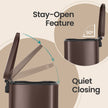 Step-On Pedal Bin – Stainless Steel – Brown – 50L Capacity with Soft Close and Removable Inner Bucket