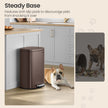 Step-On Pedal Bin – Stainless Steel – Brown – 50L Capacity with Soft Close and Removable Inner Bucket