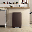 Step-On Pedal Bin – Stainless Steel – Brown – 50L Capacity with Soft Close and Removable Inner Bucket