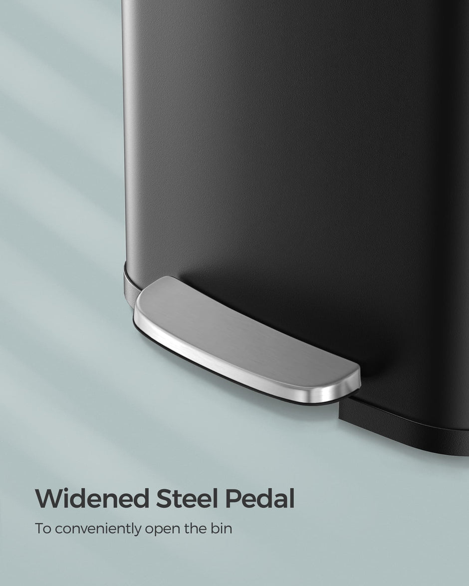 Metal Waste Pedal Bin – 68L – Silver – Tall with Lid