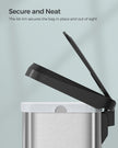 Metal Waste Pedal Bin – 68L – Silver – Tall with Lid