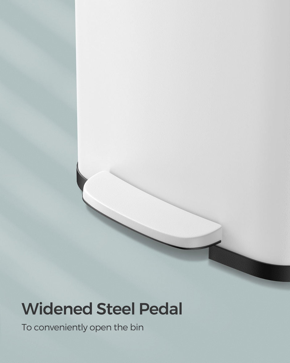 Metal Waste Pedal Bin – 68L – Silver – Tall with Lid