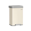 Metal Waste Pedal Bin – Metal – Sand Beige and Dove Grey – 68L Capacity with Lid