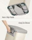Metal Waste Pedal Bin – Metal – Sand Beige and Dove Grey – 68L Capacity with Lid