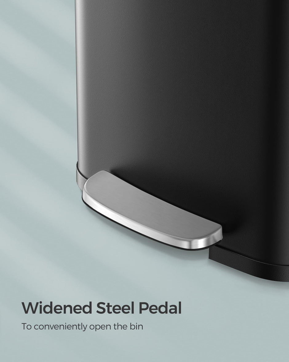 50L Metal Pedal Rubbish Bin – Silver – Large Capacity with Lid
