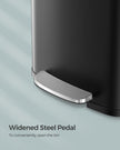 50L Metal Pedal Rubbish Bin – Silver – Large Capacity with Lid