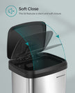 50L Metal Pedal Rubbish Bin – Silver – Large Capacity with Lid