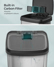 50L Metal Pedal Rubbish Bin – Silver – Large Capacity with Lid