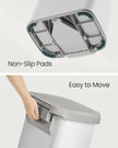 Metal Pedal Waste Bin – Steel – White and Dove Grey – 68L Capacity