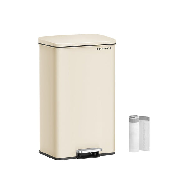 Large Steel Kitchen Bin – Black Finish – Soft Close Lid – 40L Capacity with 15 Liner Bags
