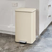 Large Steel Pedal Trash Can – 40L – Beige – Soft Close with 15 Liners Included
