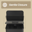 Large Step Waste Bin – Steel – Black – Soft Close Mechanism with Lid and 15 Liners Included