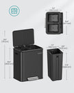 Double Bin – Steel – Metallic Silver – Soft-Close Lid, Wide Sturdy Pedal