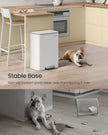 Trash Bin – Steel – Cloud White – 50 L Soft-Close Lid with Wide Non-Slip Pedal