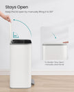 Trash Bin – Steel – Cloud White – 50 L Soft-Close Lid with Wide Non-Slip Pedal