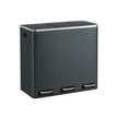 Kitchen Rubbish Bin – Stainless Steel – Fingerprint-Proof – Three Compartment with Soft-Closing Lids and Pedals