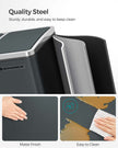 Kitchen Rubbish Bin – Stainless Steel – Fingerprint-Proof – Three Compartment with Soft-Closing Lids and Pedals