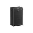 3-Compartment Kitchen Bin – Plastic – Black – Includes Carbon Filter and Wide Pedal