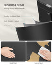 3-Compartment Kitchen Bin – Plastic – Black – Includes Carbon Filter and Wide Pedal