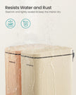 Bathroom Pedal Bin – Steel – Sand Beige – Soft Close, 5L Capacity for Small Spaces