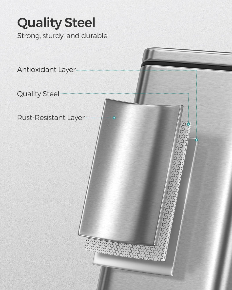 Small Steel Pedal Bin – 5L – Soft Close – Slim Design for Small Spaces