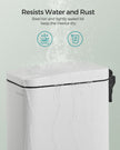 Small Pedal Bin – Steel – White – Soft Close Lid, 5L Capacity